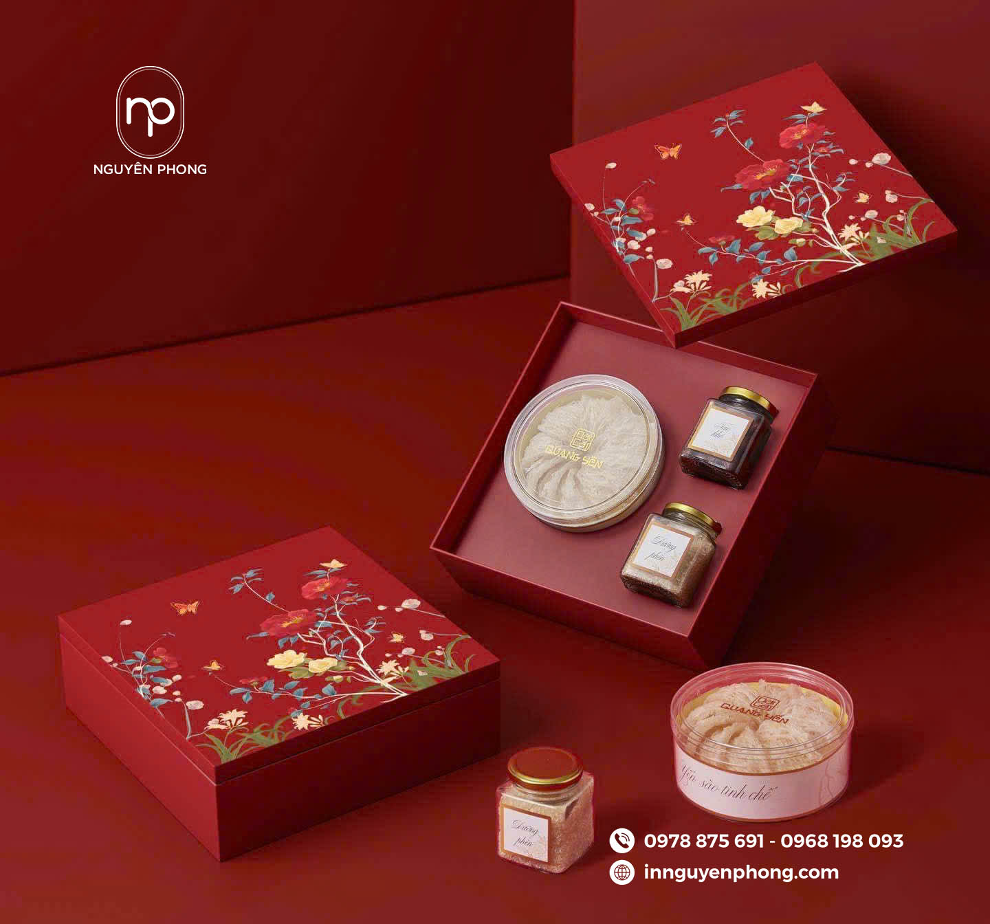 Hộp nam châm đựng yến sang trọng